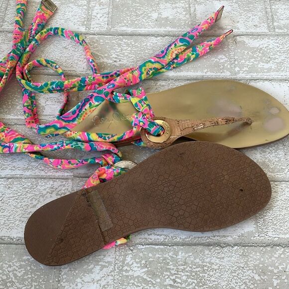 Lilly Pulitzer harbor wrap sandals - Picture 9 of 11